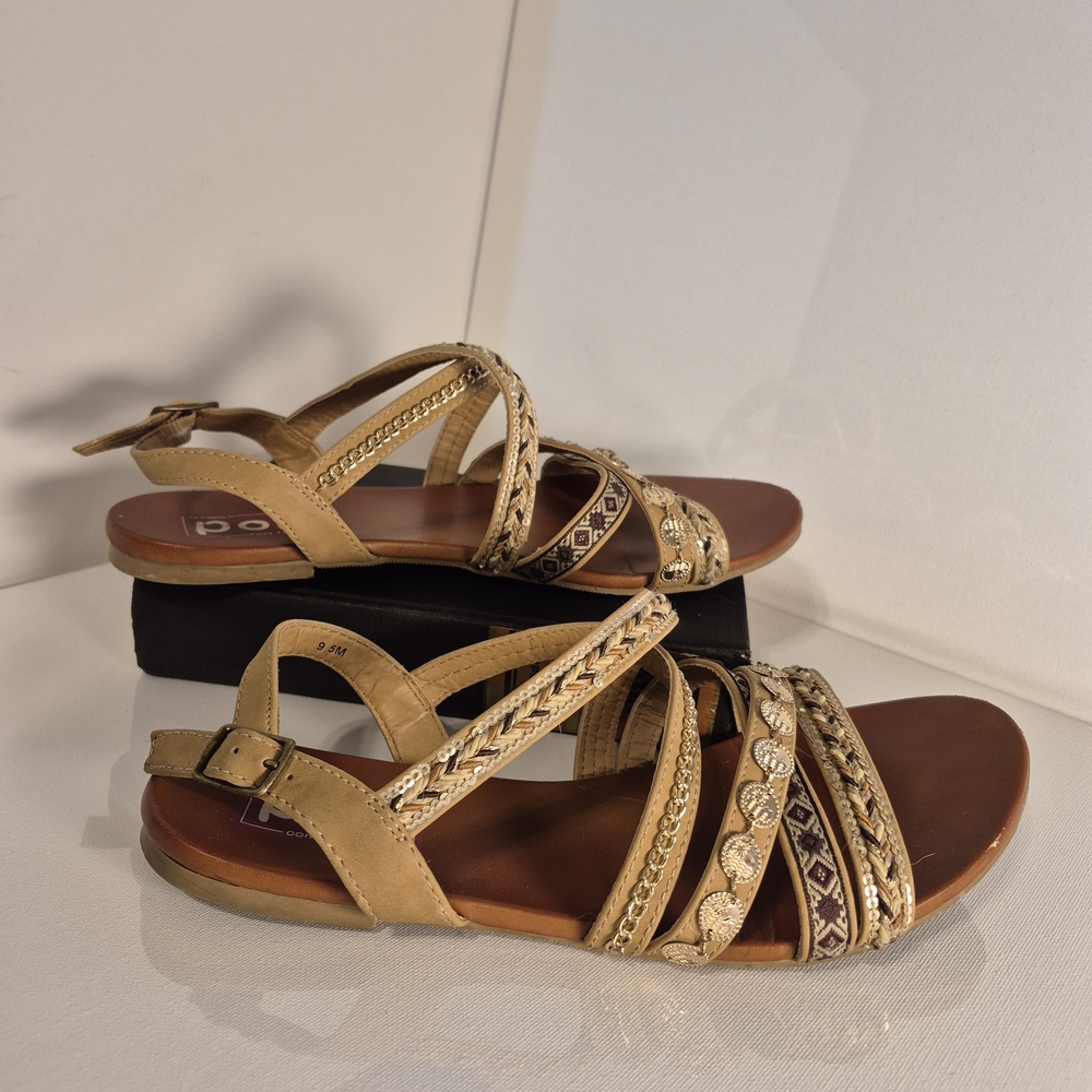 Elegant Tan and Brown Women's Sandals